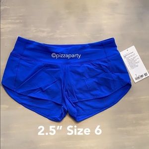 Lululemon Speed Up Shorts 2.5” Cerulean Blue 6